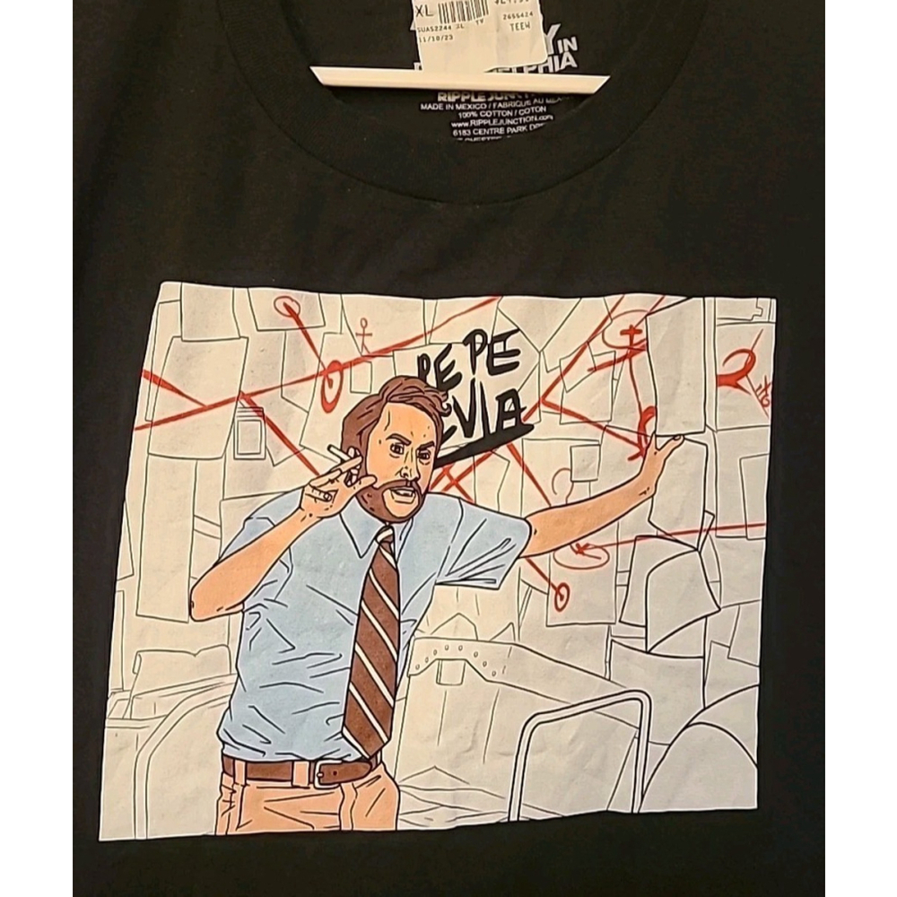 It’s Always Sunny Charlie Conspiracy Meme Shirt Size XL New Ripple Junction